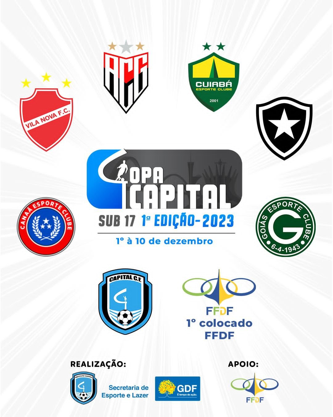 Com a presença de grandes clubes, vem aí a 1ª edição da Copa Capital Sub-17