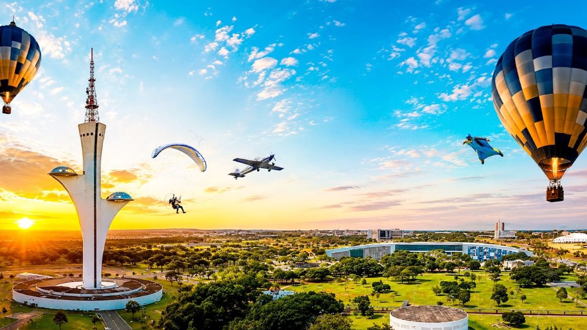Festival de Esportes Aéreos movimenta Brasília nesta semana com voos de balão, BASE Jump e atrações gratuitas para toda a família
