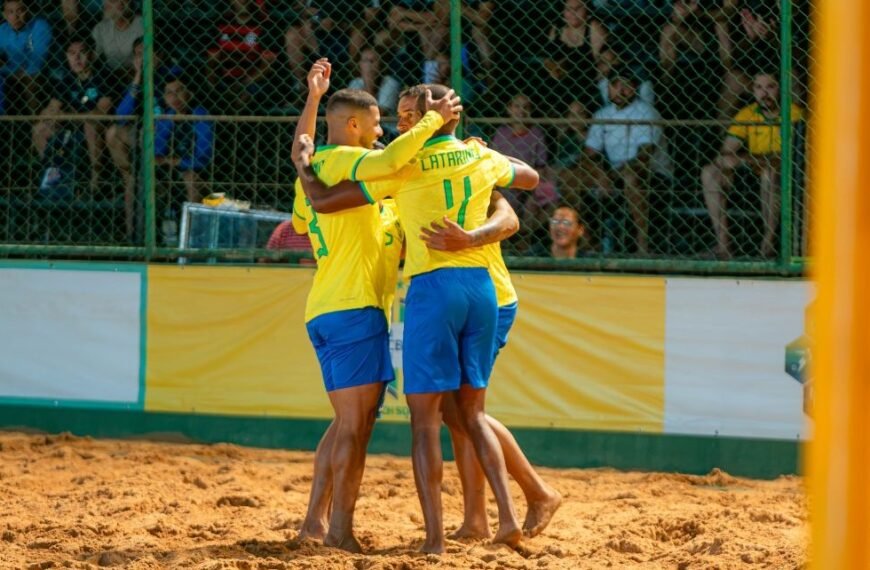Brasil vence na estreia da Copa das Nações de Beach Soccer em Ceilândia