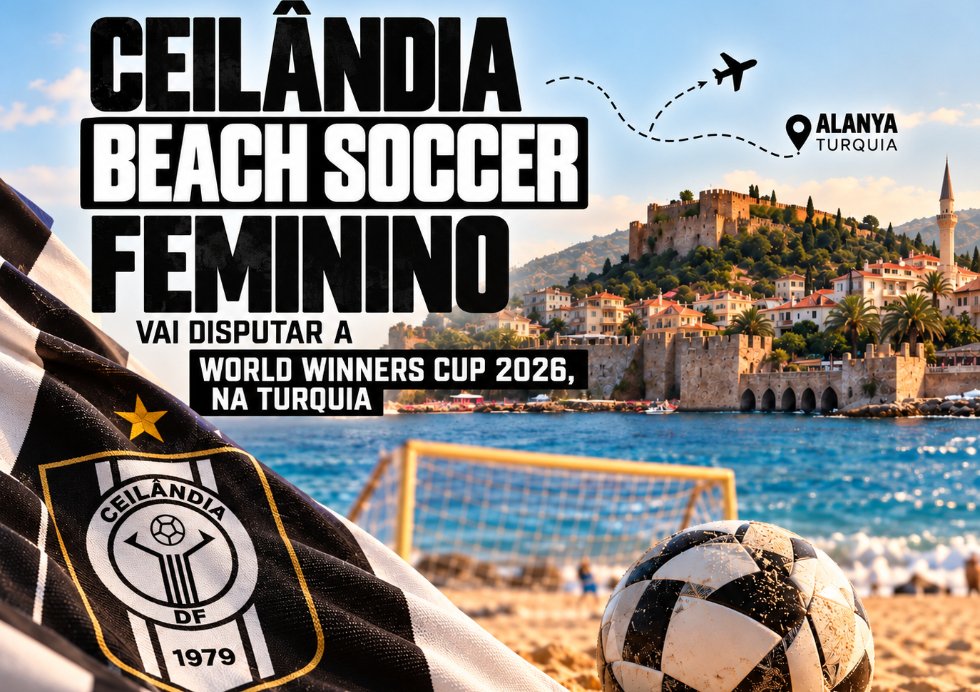 Ceilândia Beach Soccer feminino vai disputar a World Winners Cup 2026, na Turquia